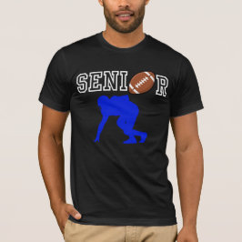 Camiseta Jogador de Futebol Sênior com Silhueta Azul