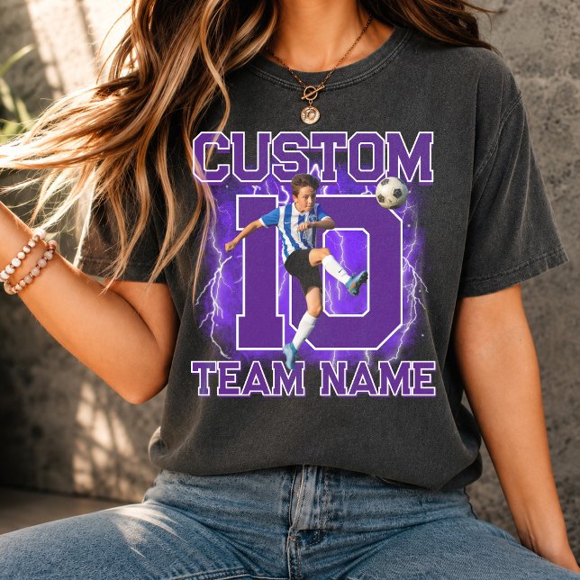 Camiseta Jogador de futebol sênior personalizado, nome e nú (Criador carregado)