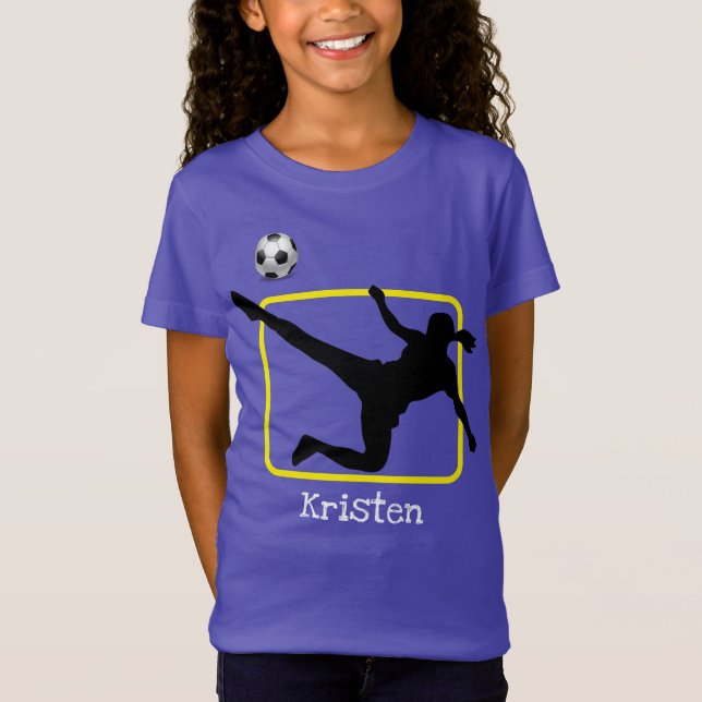 Camiseta Jogador de futebol Silhouette T-Shirt (Frente)