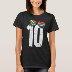 Camiseta Jogador de futebol sul-africano número 10