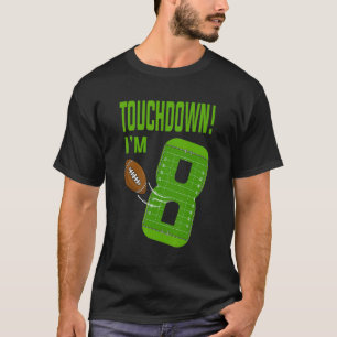 Camiseta Jogador de futebol touchdown Eu sou 8 Boy Football