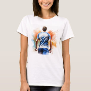 Camiseta Jogador de futebol vibrante em ação - Esportes de 