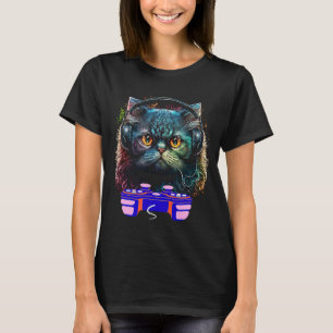 Camiseta Jogador de Gato Persa Jogador de Garejo Animal