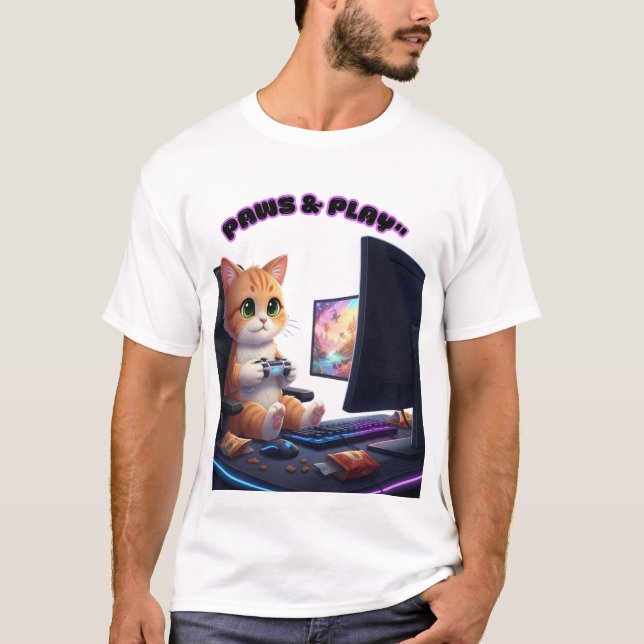 Camiseta Jogador de Gatos - Peças e Reprodução (Frente)