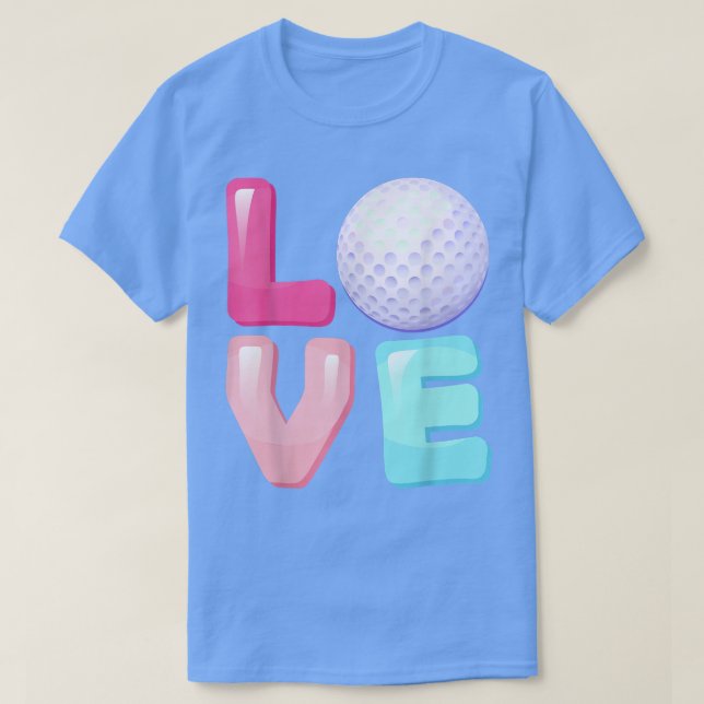 Camiseta Jogador de Golfe Ame Meninas Adolescentes (Frente do Design)