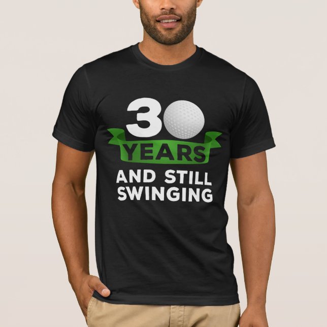 Camiseta Jogador de golfe aniversário de 30 anos de golfe d (Frente)