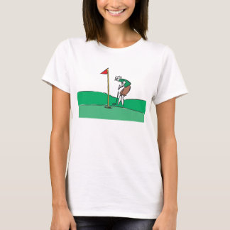 Camiseta jogador de golfe da mulher