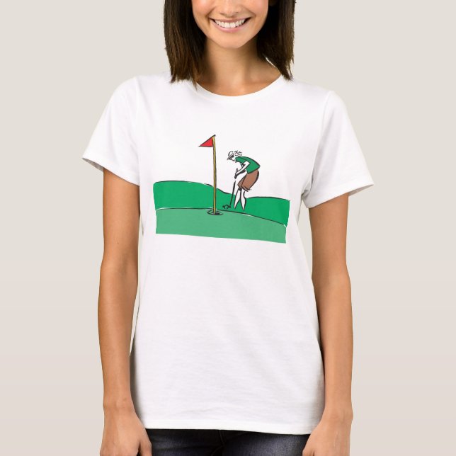 Camiseta jogador de golfe da mulher (Frente)
