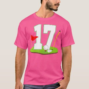 Camiseta Jogador De Golfe De 17 Anos De Aniversário Pa