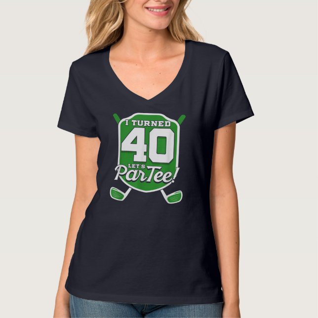 Camiseta Jogador de Golfe de aniversário de 40 anos Golfe d (Frente)