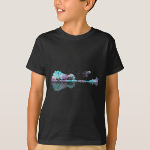 Camiseta Jogador de Golfe de Disco ao Pôr do Sol em Aquarel
