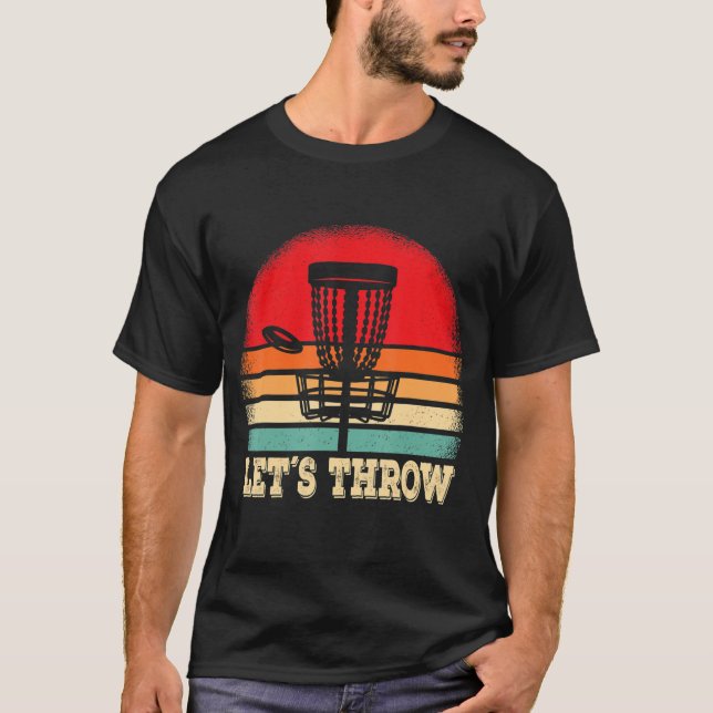 Camiseta Jogador de Golfe de Disco Engraçado Permite Jogar  (Frente)
