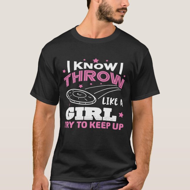 Camiseta Jogador De Golfe De Disco Golfe Para Meninas 1 (Frente)