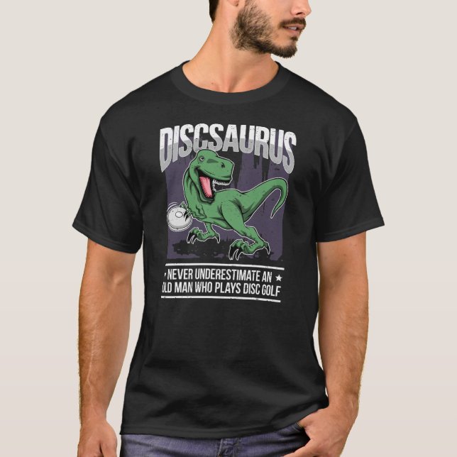 Camiseta Jogador de Golfe de Disco Legal I Dinossauro T Rex (Frente)