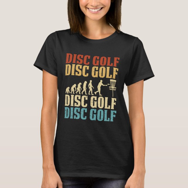 Camiseta Jogador de Golfe de Disco Retro Amante de Golfe Es (Frente)