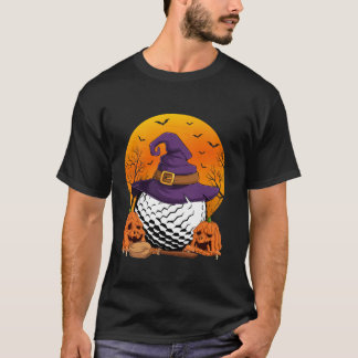 Camiseta Jogador de Golfe de Halloween Feiticeiro de Chapéu