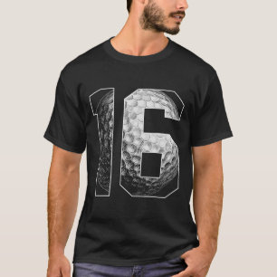Camiseta Jogador de Golfe do Aniversário do 16 Anos Golf