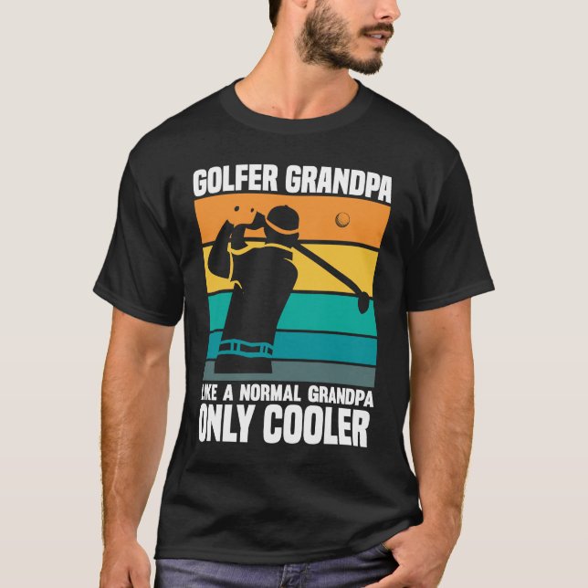Camiseta Jogador de Golfe do Golfe Treinador Avô Golfer Pai (Frente)