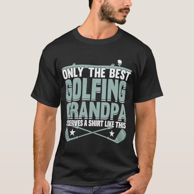 Camiseta Jogador de Golfe do Golfe Treinador Avô Golfer Pai (Frente)