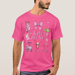 Camiseta Jogador de golfe do Par vamos Gir Arco de coquetes