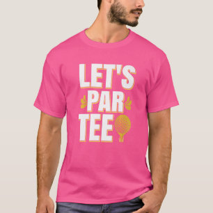 Camiseta Jogador de Golfe do Par vamos Golfe Curso Golfe Go