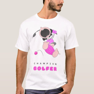 Camiseta Jogador de golfe engraçado engraçado dos desenho