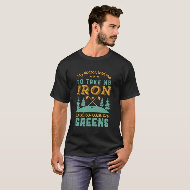 Camiseta Jogador de Golfe Engraçado Golfista Citação de Hum (Frente Completa)