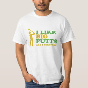 Camiseta Jogador de golfe eu gosto de tacadas leves grandes