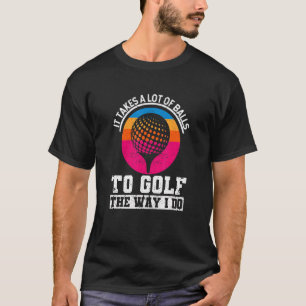 Camiseta Jogador De Golfe Leva Muitas Bolas Para Golfe