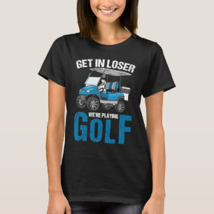 Camiseta Jogador de Golfe Passivo do Carrinho de Golfe Joga