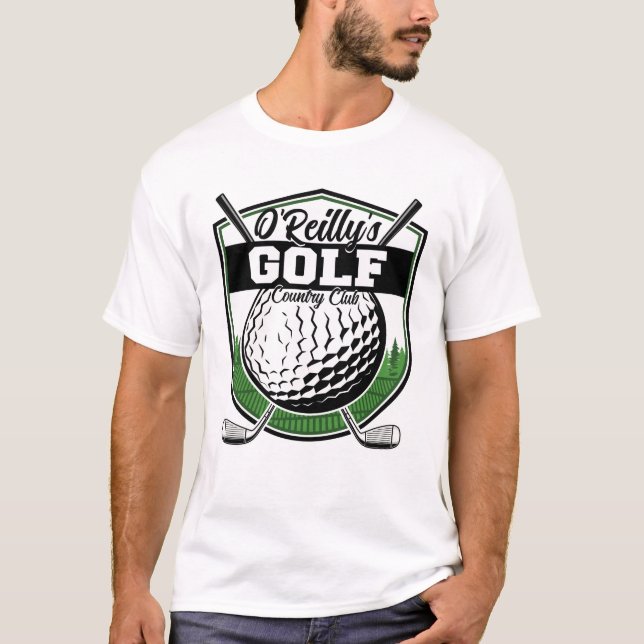 Camiseta Jogador de Golfe Personalizado Pro Golf Country Cl (Frente)