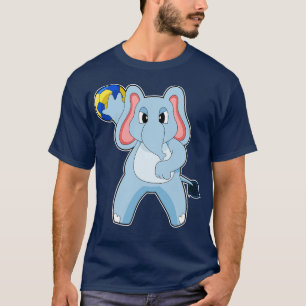 Camiseta Jogador de handebol de elefante Handebol