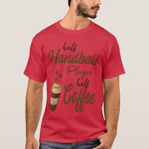 Camiseta Jogador de Handebol Metade Menino Café Metade