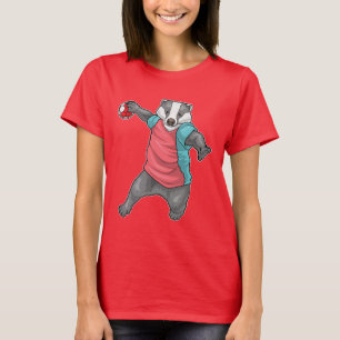 Camiseta Jogador de handebol texugo Handebol