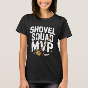 Camiseta Jogador de Hockey no Lago da Equipe da Pá Shinny