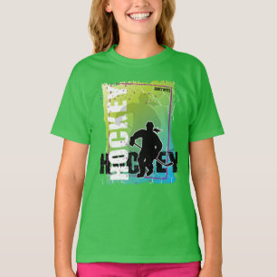 Camiseta Jogador de Hóquei Abstrato