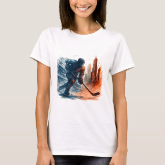 Camiseta Jogador de Hóquei de Abstrato