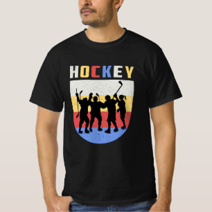 Camiseta Jogador de Hóquei em Gelo Coloca Equipe Puck Forte