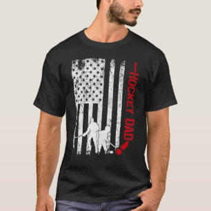 Camiseta Jogador de Hóquei em Patins Vintage American Flag