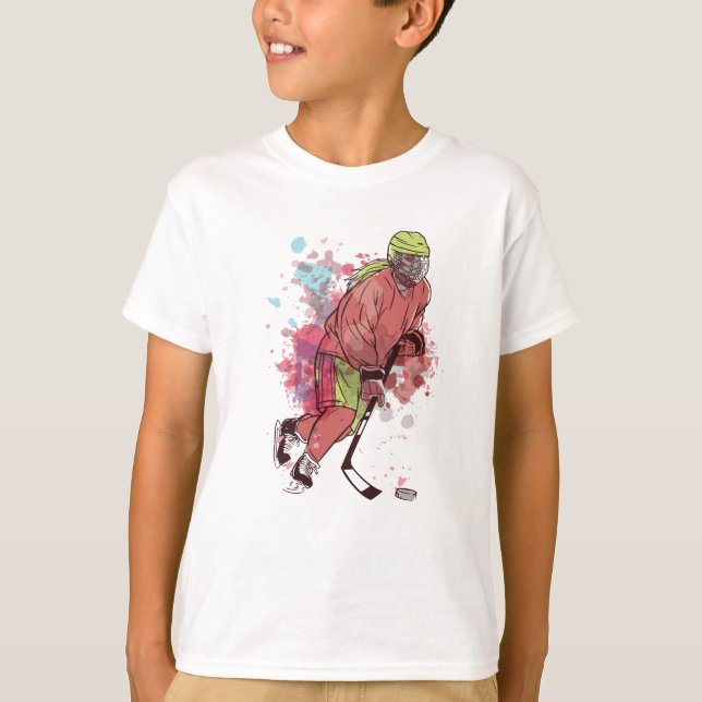 Camiseta Jogador de Hóquei no Gelo (Frente)