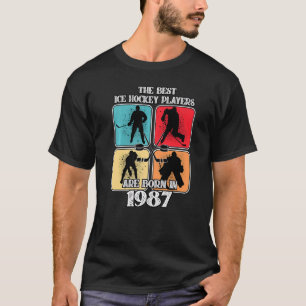 Camiseta Jogador de Hóquei no Gelo de 35 anos de 1987 - 35º