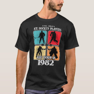 Camiseta Jogador de Hóquei no Gelo de 40 anos, 1982, aniver