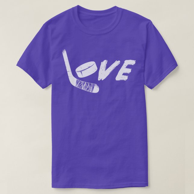 Camiseta Jogador de Hóquei no Gelo do Amor (Frente do Design)
