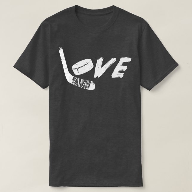 Camiseta Jogador de Hóquei no Gelo do Amor (Frente do Design)