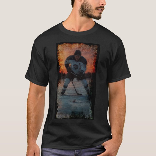 Camiseta Jogador de Hóquei no Gelo no Sunset (Frente)