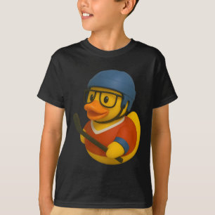 Camiseta Jogador de Hóquei no Gelo Pato de Borracha Ducky D