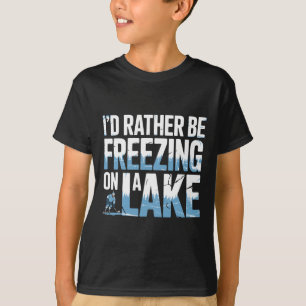 Camiseta Jogador de hóquei no lago Hóquei em lago