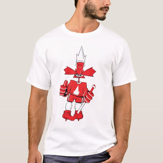 Camiseta Jogador de hóquei orgulhoso de Canadá (Frente)