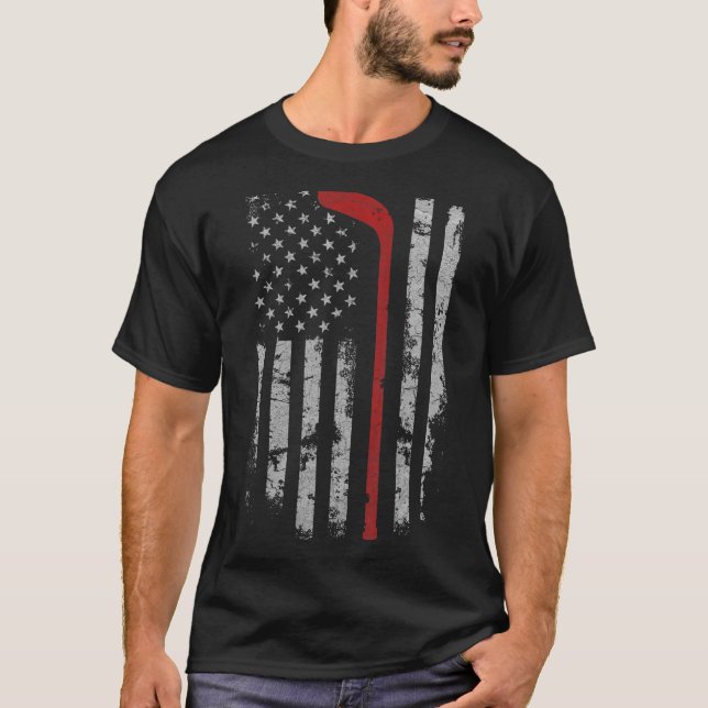 Camiseta Jogador de Hóquei Patriótico M. (Frente)