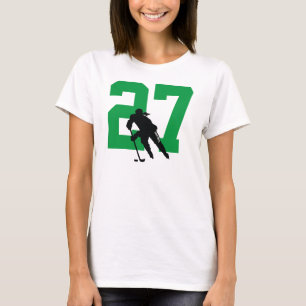 Camiseta Jogador de hóquei personalizado feminino verde